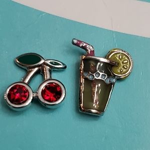 Origami Owl Cherry Iced Tea Charm Set